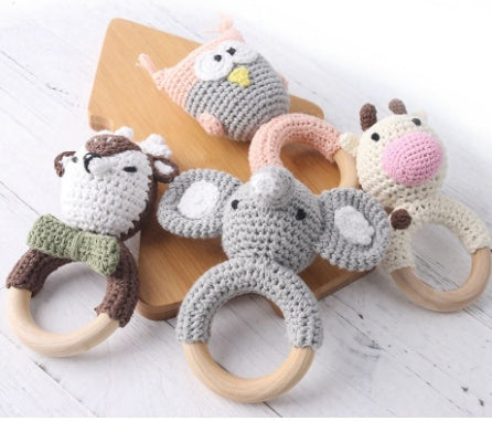 Wooden Animal Teething Ring