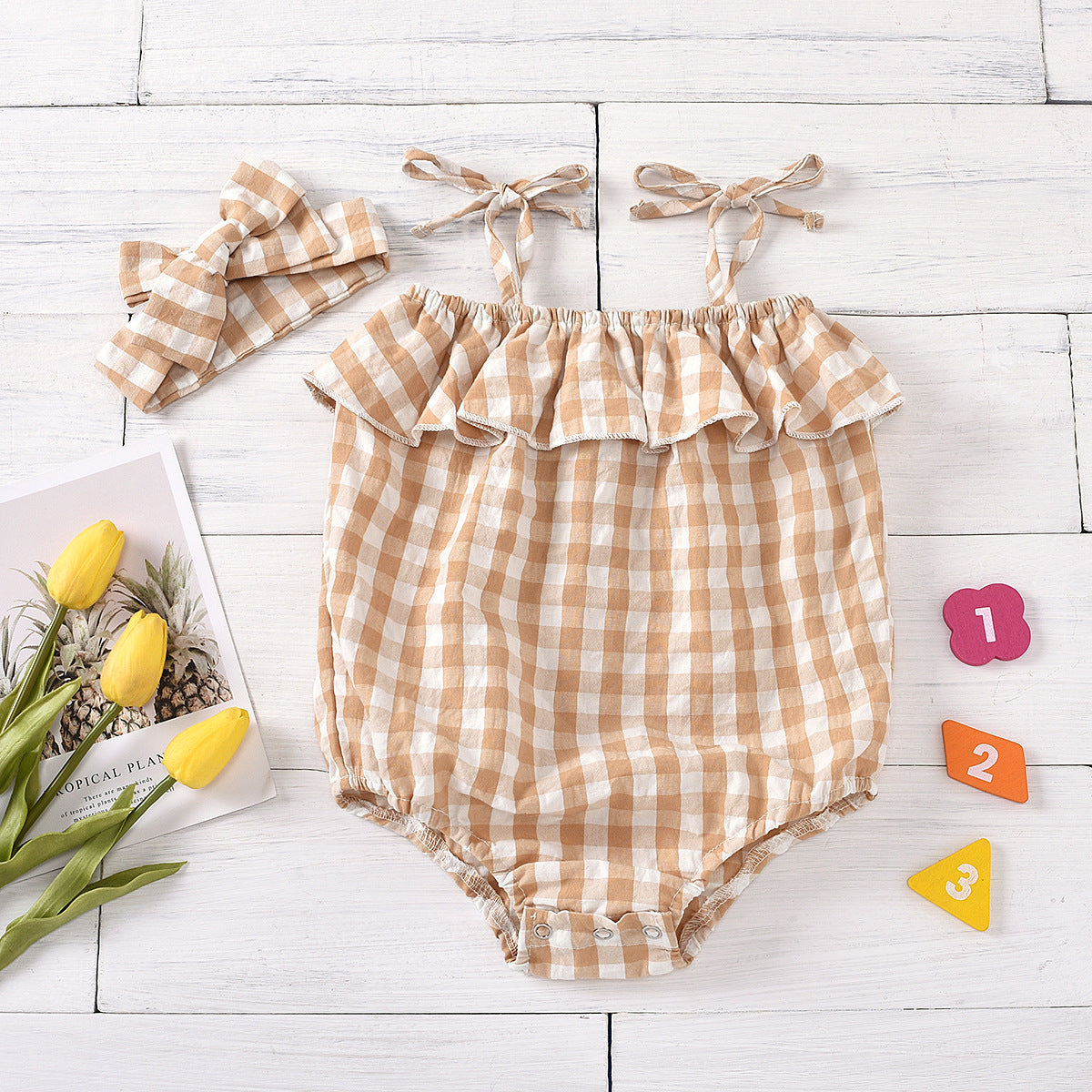 Baby Plaid Jumpsuit