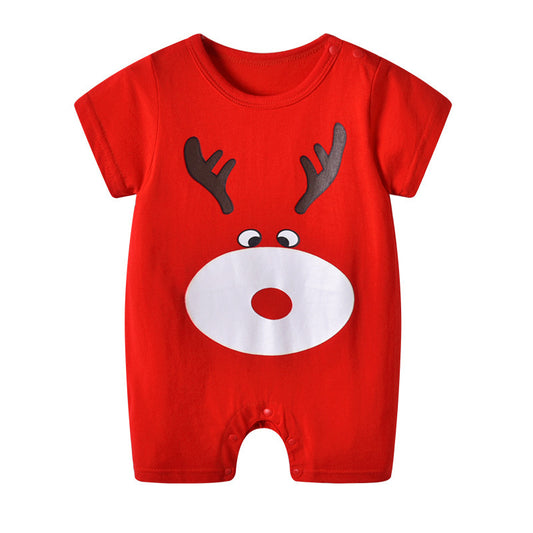 Christmas Short-Sleeved Romper