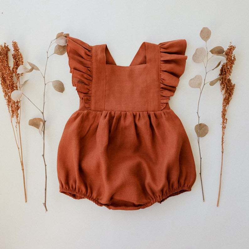 Cotton And Linen Romper