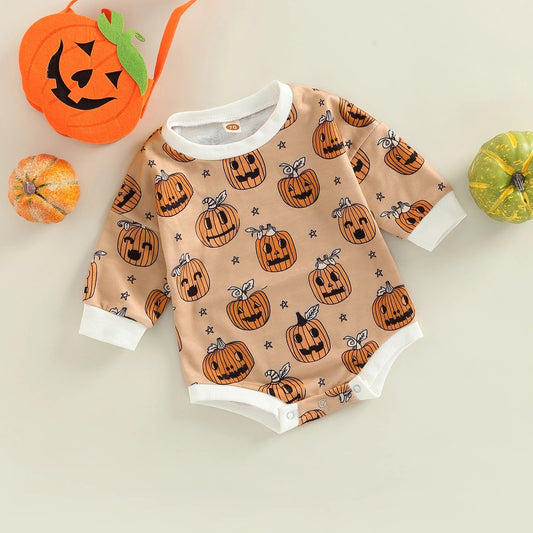 Baby Halloween Pumpkin Romper